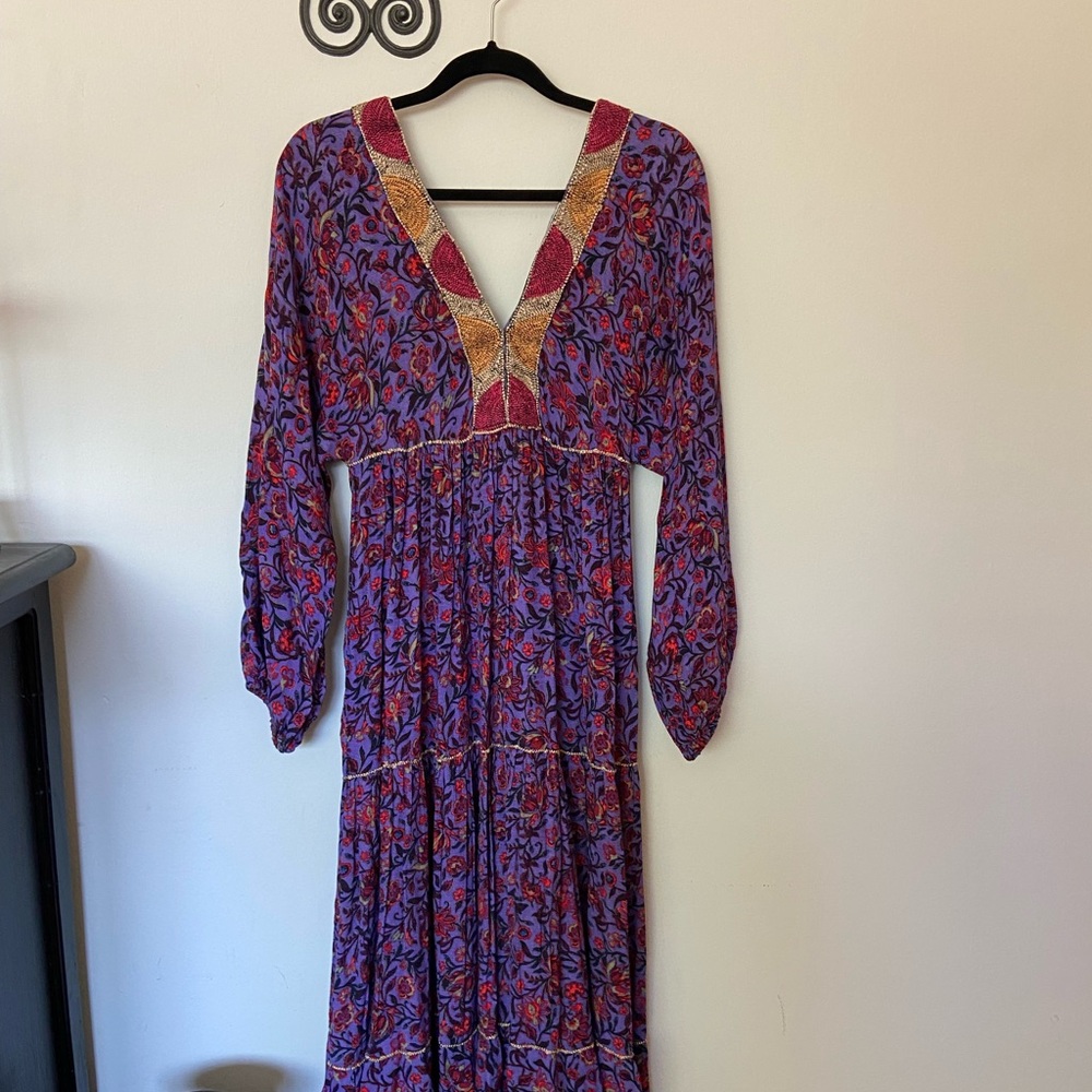 Zara embroidered maxi dress